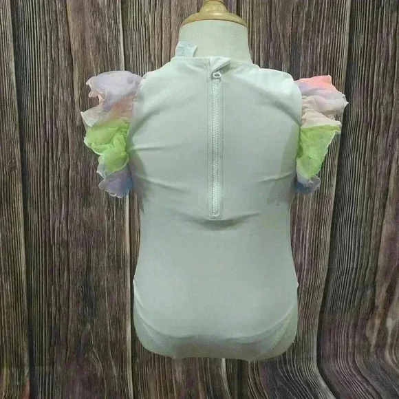 Unicorn One Piece Ruffle Swimsuit - Picture 3 of 6